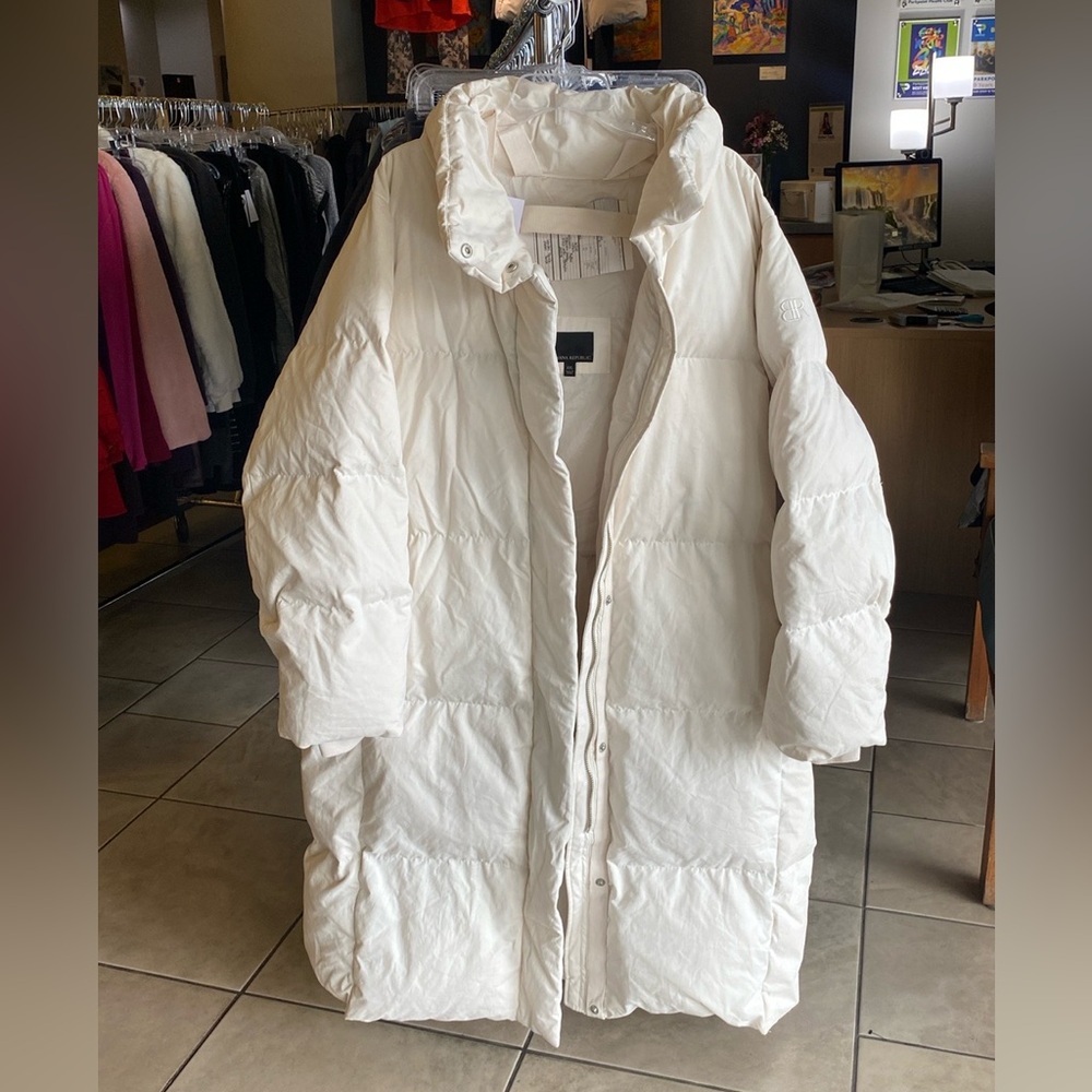 Banana Republic NWT White Goose Down Puffer Coat XXL